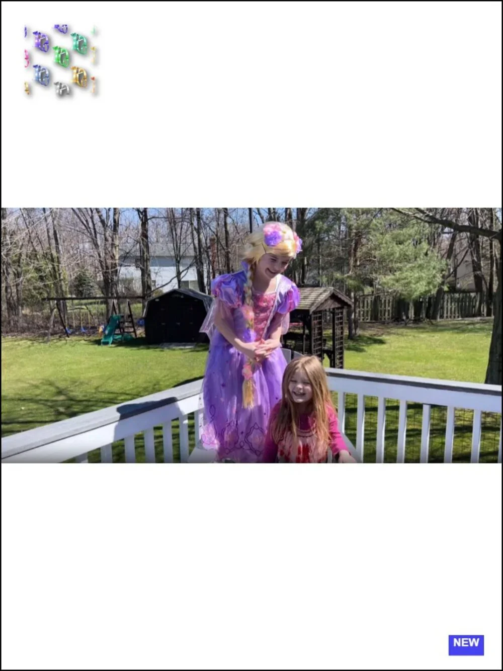 Girls Rapunzel Princess Dress Costume with Wig - Kids Dress Up